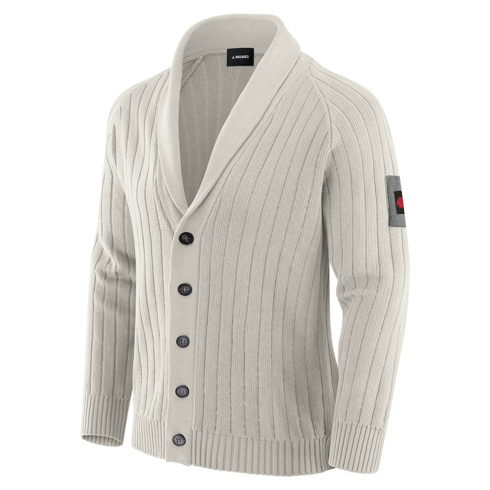 Kansas City Chiefs J. Palmer The Playmaker Cardigan Raglan Sweater - Gray
