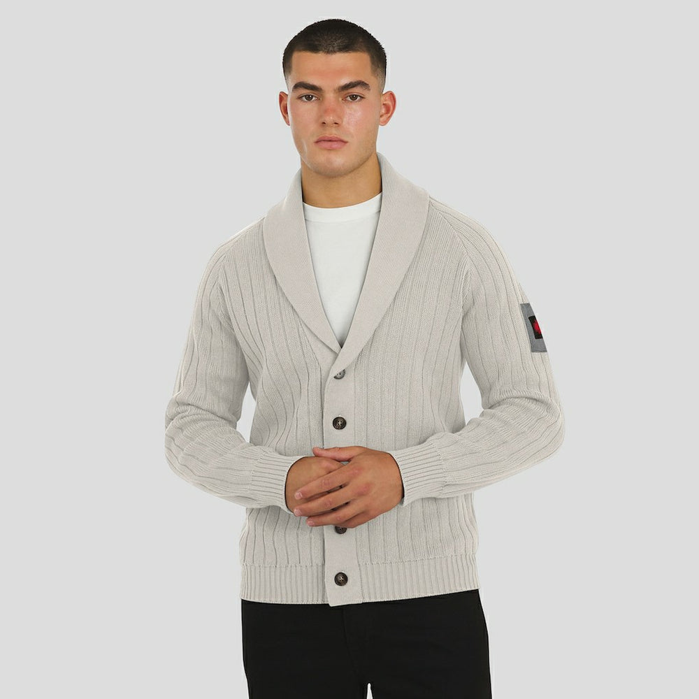 Kansas City Chiefs J. Palmer The Playmaker Cardigan Raglan Sweater - Gray
