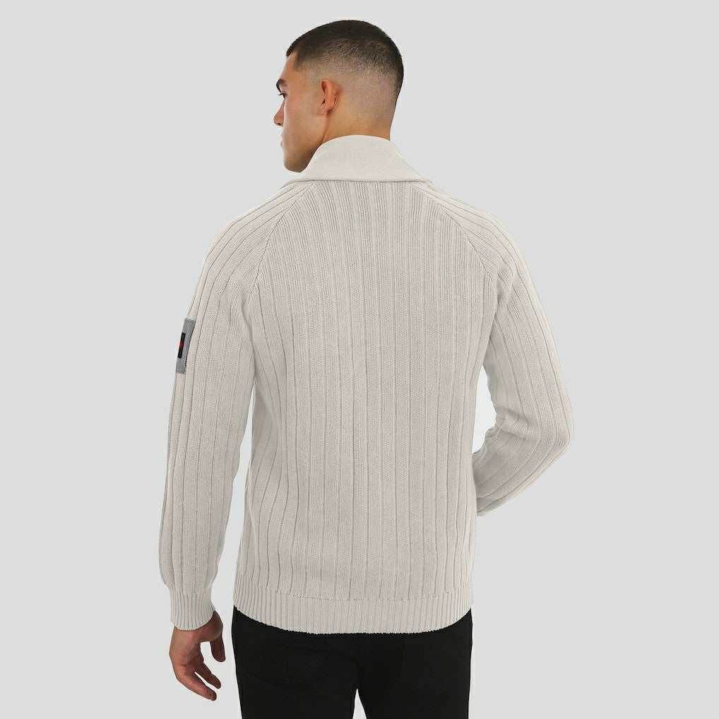 Kansas City Chiefs J. Palmer The Playmaker Cardigan Raglan Sweater - Gray