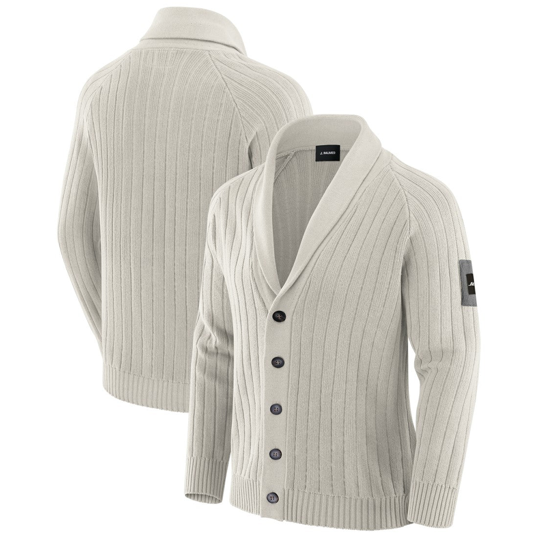 New York Jets J. Palmer The Playmaker Cardigan Raglan Sweater - Gray