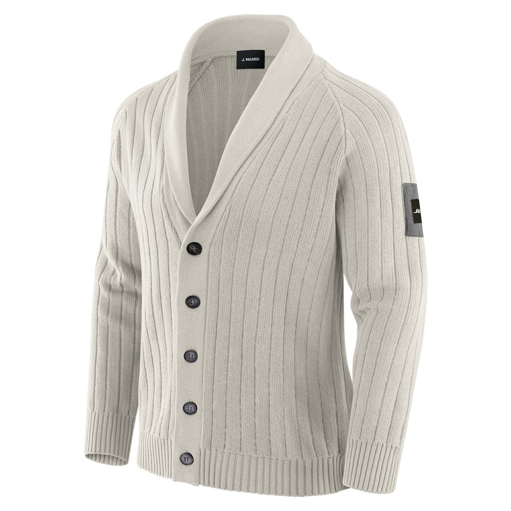New York Jets J. Palmer The Playmaker Cardigan Raglan Sweater - Gray