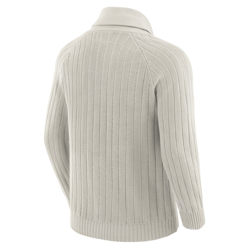 New York Jets J. Palmer The Playmaker Cardigan Raglan Sweater - Gray