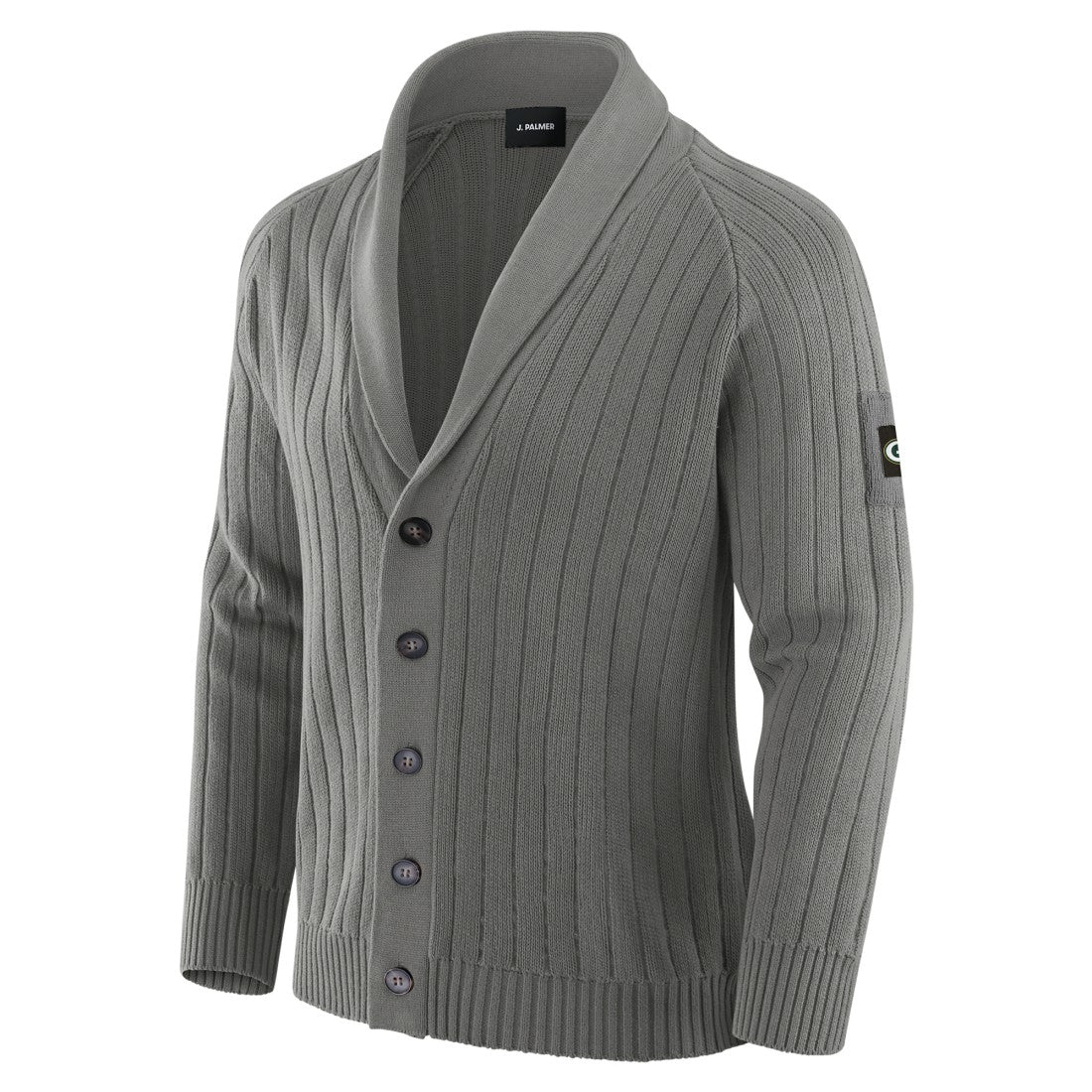 Green Bay Packers J. Palmer The Playmaker Cardigan Raglan Sweater - Graphite
