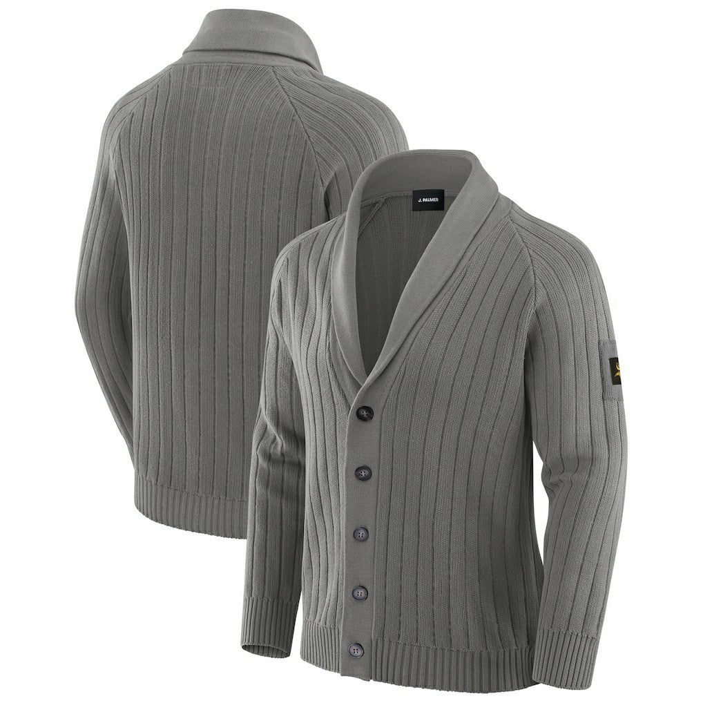 Minnesota Vikings J. Palmer The Playmaker Cardigan Raglan Sweater - Graphite