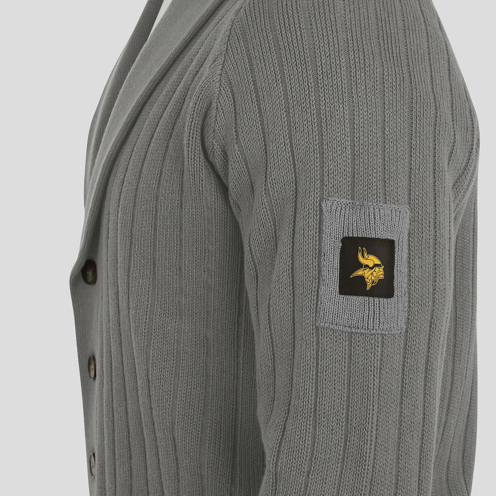 Minnesota Vikings J. Palmer The Playmaker Cardigan Raglan Sweater - Graphite