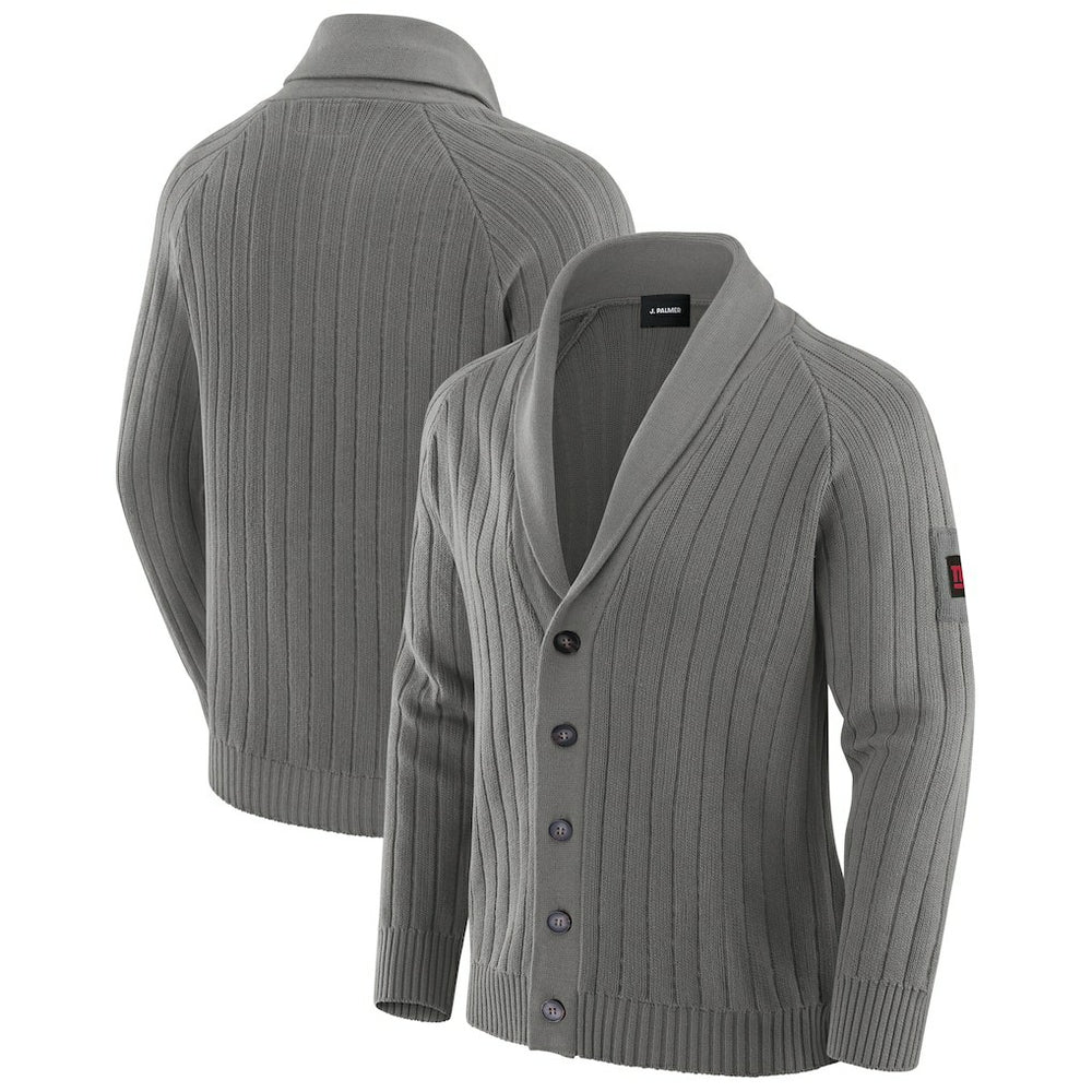 New York Giants J. Palmer The Playmaker Cardigan Raglan Sweater - Graphite