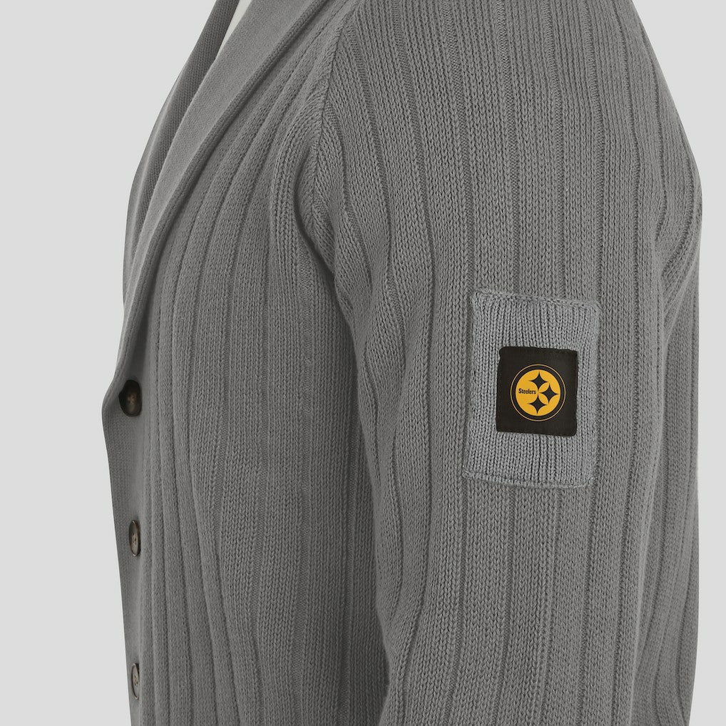 Pittsburgh Steelers J. Palmer The Playmaker Cardigan Raglan Sweater - Graphite
