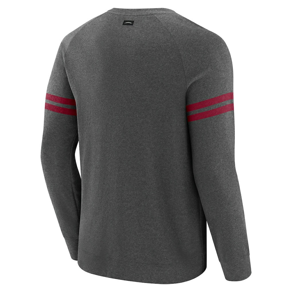 Washington Commanders J. Palmer Players Lounge Raglan Tri-Blend Sweatshirt - Dark Heather Gray Sweatshirts