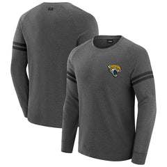Jacksonville Jaguars J. Palmer Players Lounge Raglan Tri-Blend Sweatshirt - Dark Heather Gray Sweatshirts