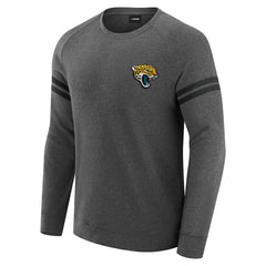 Jacksonville Jaguars J. Palmer Players Lounge Raglan Tri-Blend Sweatshirt - Dark Heather Gray Sweatshirts