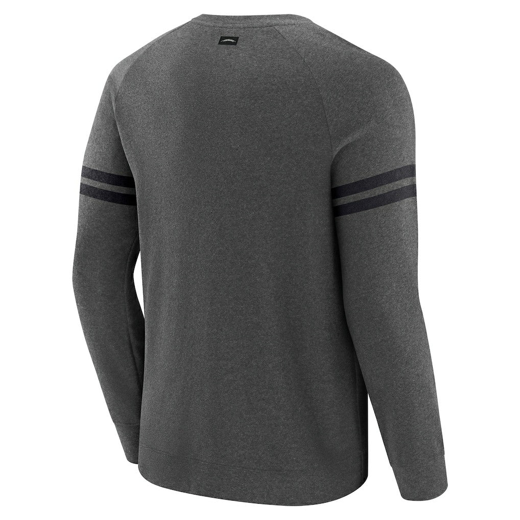 Cincinnati Bengals J. Palmer Players Lounge Raglan Tri-Blend Sweatshirt - Dark Heather Gray Sweatshirts