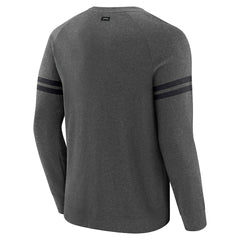 Cincinnati Bengals J. Palmer Players Lounge Raglan Tri-Blend Sweatshirt - Dark Heather Gray Sweatshirts