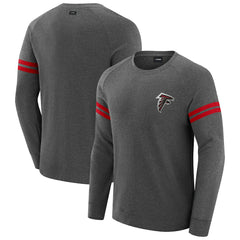 Atlanta Falcons J. Palmer Players Lounge Raglan Tri-Blend Sweatshirt - Dark Heather Gray Sweatshirts