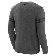 Las Vegas Raiders J. Palmer Players Lounge Raglan Tri-Blend Sweatshirt - Dark Heather Gray Sweatshirts