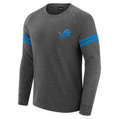 Detroit Lions J. Palmer Players Lounge Raglan Tri-Blend Sweatshirt - Dark Heather Gray Sweatshirts