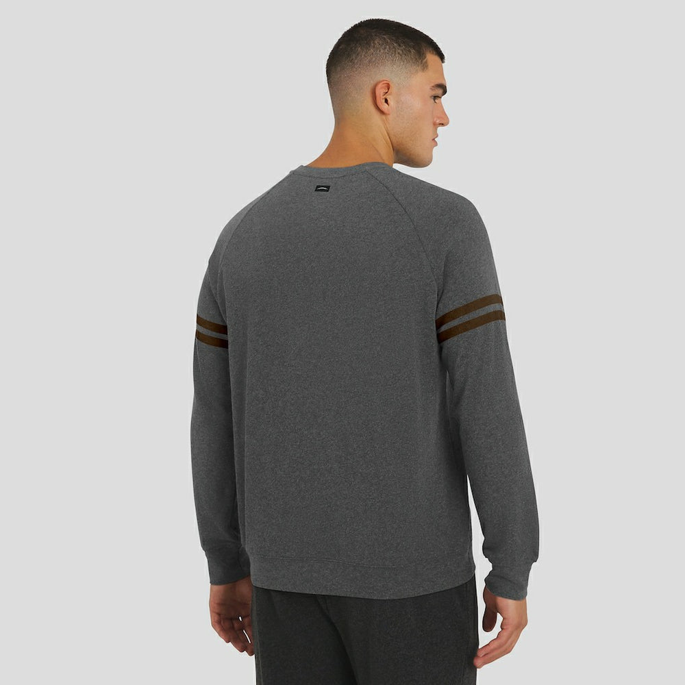 Cleveland Browns J. Palmer Players Lounge Raglan Tri-Blend Sweatshirt - Dark Heather Gray Sweatshirts