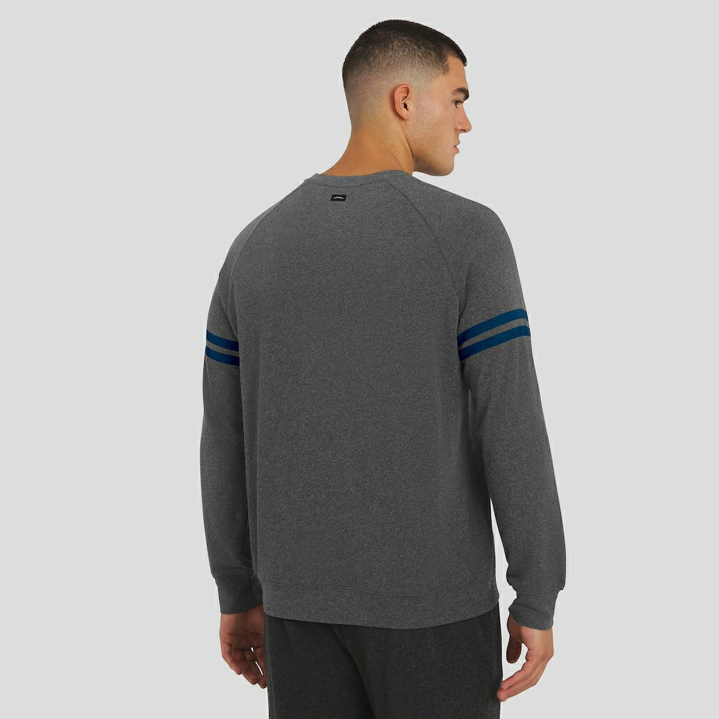 Denver Broncos J. Palmer Players Lounge Raglan Tri-Blend Sweatshirt - Dark Heather Gray Sweatshirts