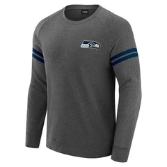 Seattle Seahawks J. Palmer Players Lounge Raglan Tri-Blend Sweatshirt - Dark Heather Gray Sweatshirts