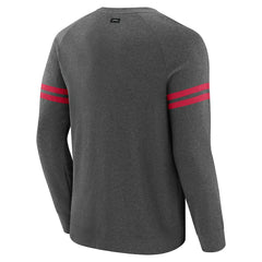 Arizona Cardinals J. Palmer Players Lounge Raglan Tri-Blend Sweatshirt - Dark Heather Gray Sweatshirts