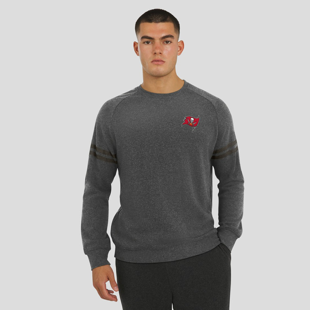 Tampa Bay Buccaneers J. Palmer Players Lounge Raglan Tri-Blend Sweatshirt - Dark Heather Gray Sweatshirts