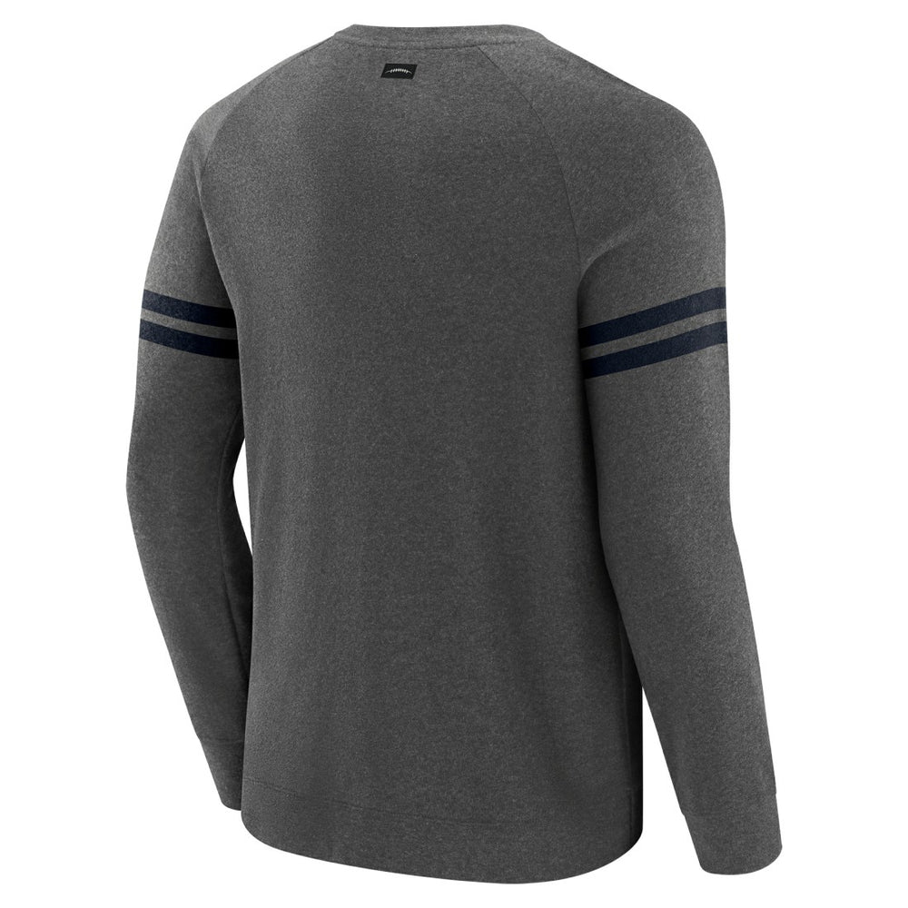 Houston Texans J. Palmer Players Lounge Raglan Tri-Blend Sweatshirt - Dark Heather Gray Sweatshirts