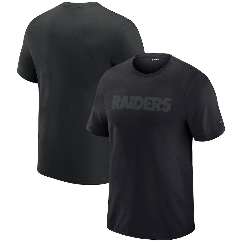 Las Vegas Raiders J. Palmer Play Action Tri-Blend Performance T-Shirt - Black T-shirts