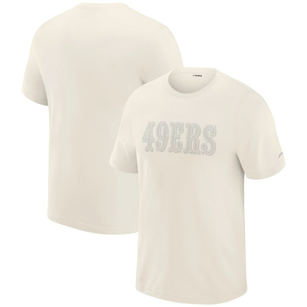San Francisco 49ers J. Palmer Play Action Tri-Blend Performance T-Shirt - Cream T-shirts