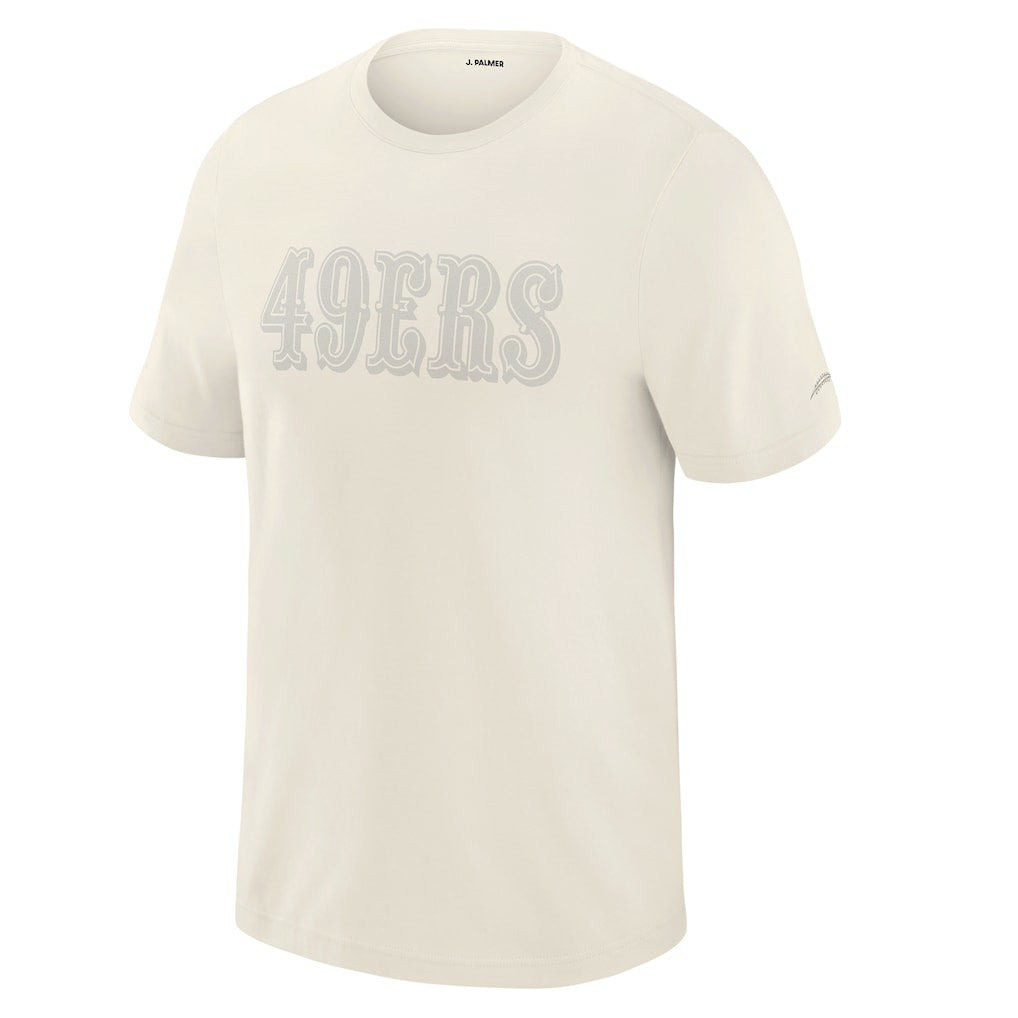 San Francisco 49ers J. Palmer Play Action Tri-Blend Performance T-Shirt - Cream T-shirts