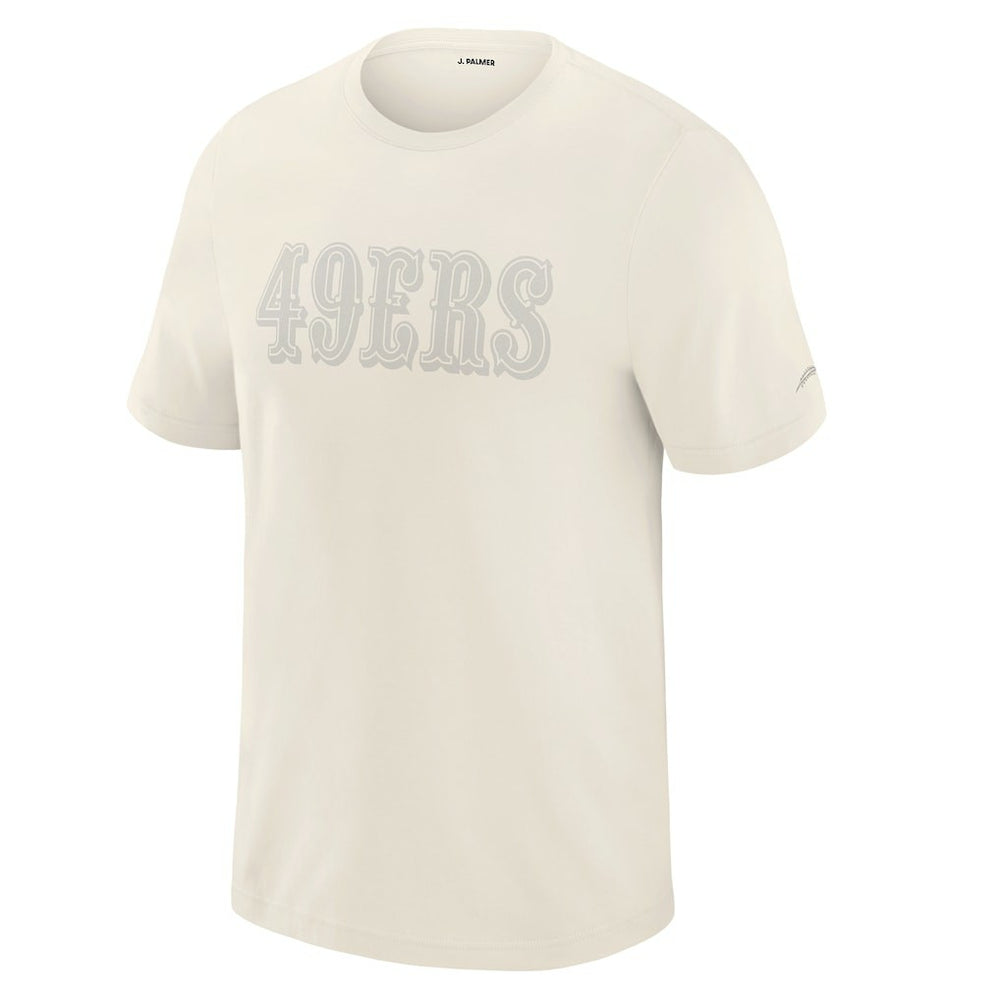 San Francisco 49ers J. Palmer Play Action Tri-Blend Performance T-Shirt - Cream T-shirts