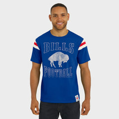 Buffalo Bills Darius Rucker Collection Distressed Throwback Shoulder Stripe T-Shirt - Royal T-shirts
