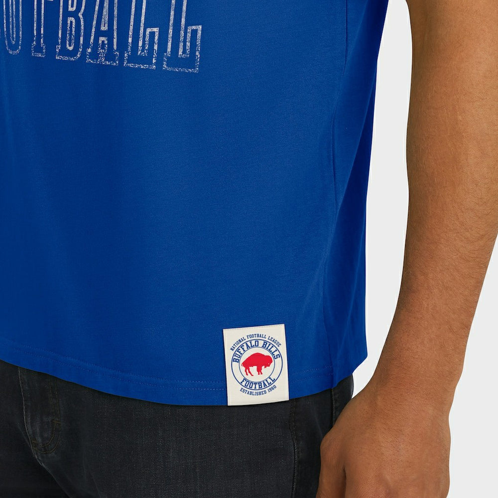 Buffalo Bills Darius Rucker Collection Distressed Throwback Shoulder Stripe T-Shirt - Royal T-shirts