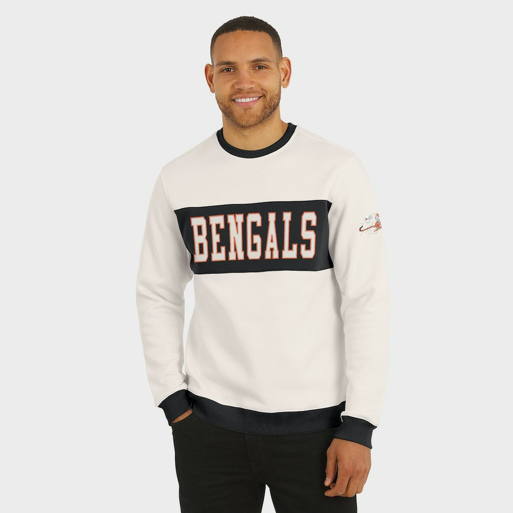Cincinnati Bengals Darius Rucker Collection Colorblock Pullover Sweatshirt - Cream Pullover