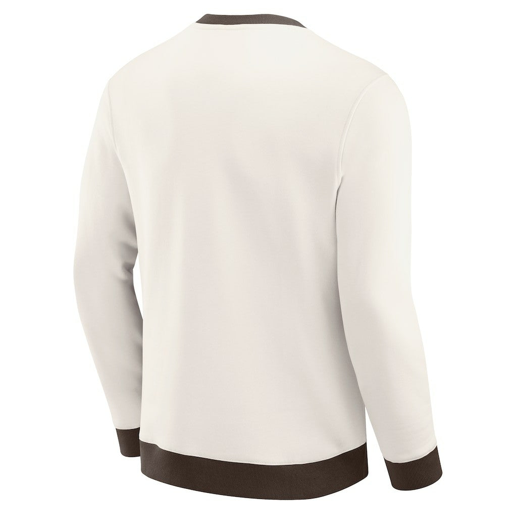 Cleveland Browns Darius Rucker Collection Colorblock Pullover Sweatshirt - Cream Pullover