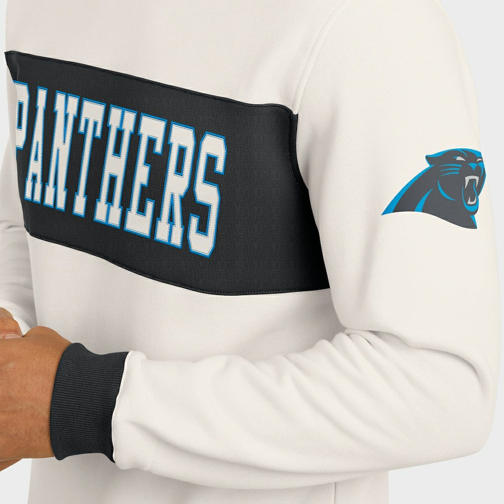 Carolina Panthers Darius Rucker Collection Colorblock Pullover Sweatshirt - Cream Pullover
