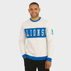 Detroit Lions Darius Rucker Collection Colorblock Pullover Sweatshirt - Cream Pullover