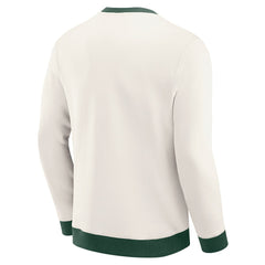 Green Bay Packers Darius Rucker Collection Colorblock Pullover Sweatshirt - Cream Pullover