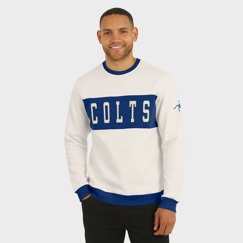 Indianapolis Colts Darius Rucker Collection Colorblock Pullover Sweatshirt - Cream Pullover