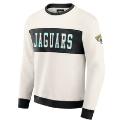 Jacksonville Jaguars Darius Rucker Collection Colorblock Pullover Sweatshirt - Cream Pullover