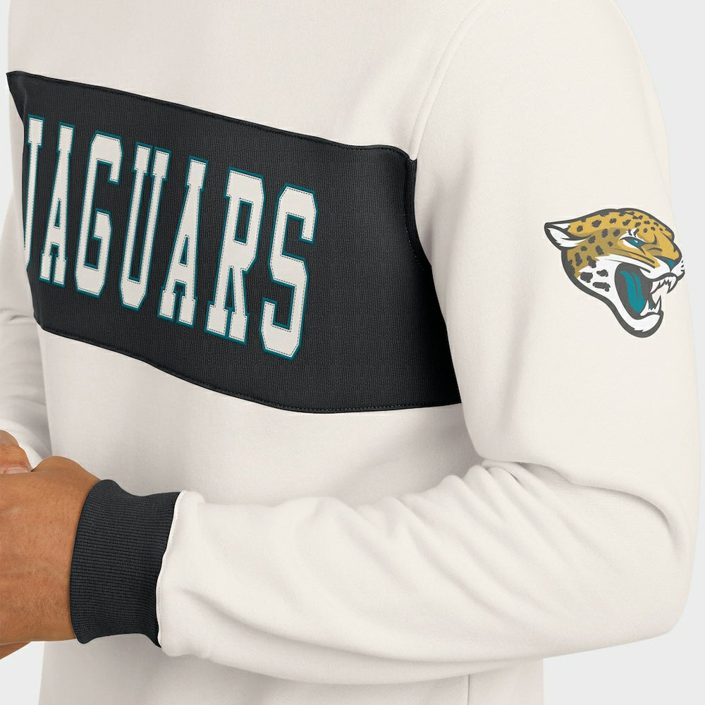 Jacksonville Jaguars Darius Rucker Collection Colorblock Pullover Sweatshirt - Cream Pullover
