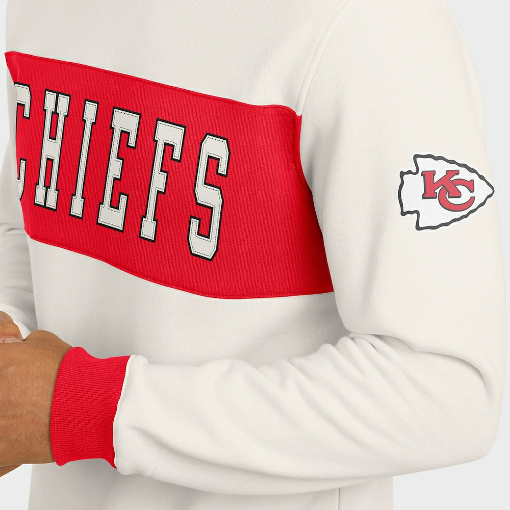 Kansas City Chiefs Darius Rucker Collection Colorblock Pullover Sweatshirt - Cream Pullover