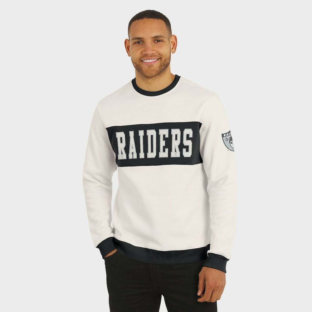 Las Vegas Raiders Darius Rucker Collection Colorblock Pullover Sweatshirt - Cream Pullover