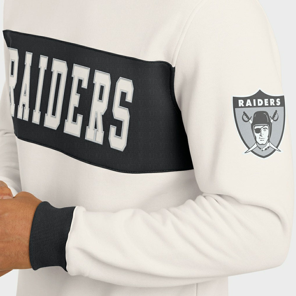 Las Vegas Raiders Darius Rucker Collection Colorblock Pullover Sweatshirt - Cream Pullover