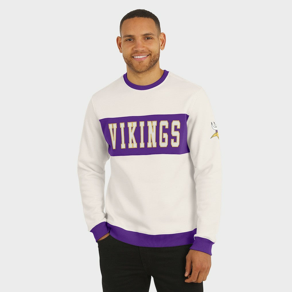 Minnesota Vikings Darius Rucker Collection Colorblock Pullover Sweatshirt - Cream Pullover