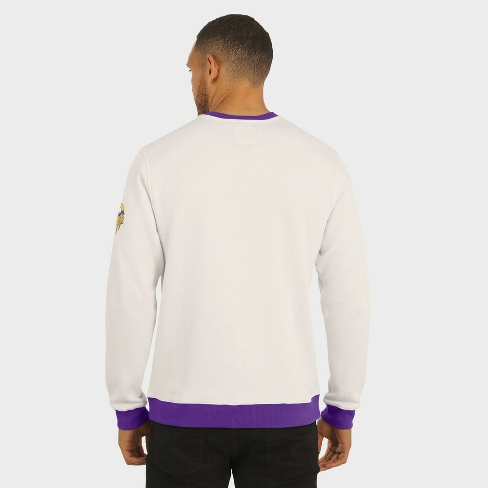 Minnesota Vikings Darius Rucker Collection Colorblock Pullover Sweatshirt - Cream Pullover