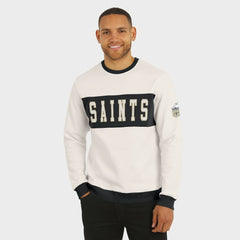 New Orleans Saints Darius Rucker Collection Colorblock Pullover Sweatshirt - Cream Pullover