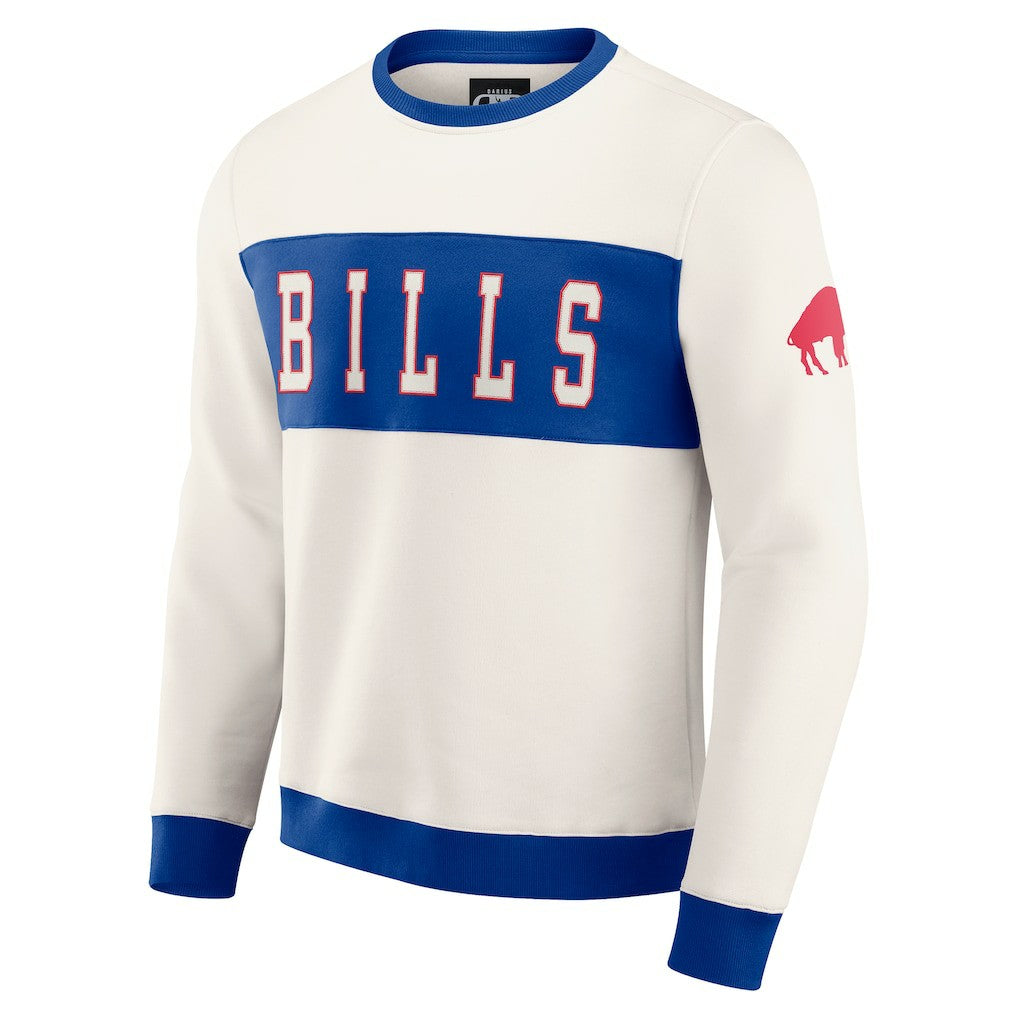 Buffalo Bills Darius Rucker Collection Colorblock Pullover Sweatshirt - Cream Pullover