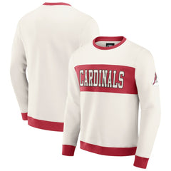 Arizona Cardinals Darius Rucker Collection Colorblock Pullover Sweatshirt - Cream Pullover