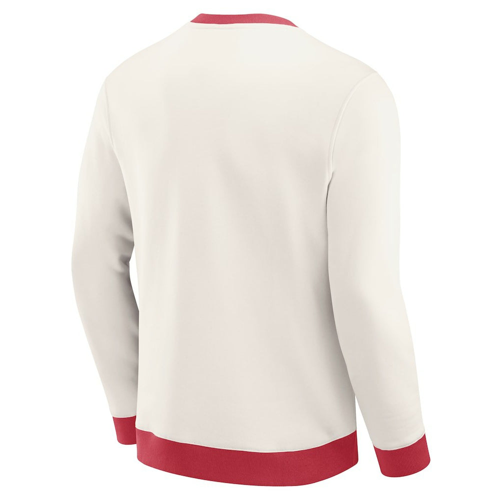 Arizona Cardinals Darius Rucker Collection Colorblock Pullover Sweatshirt - Cream Pullover