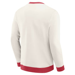 Arizona Cardinals Darius Rucker Collection Colorblock Pullover Sweatshirt - Cream Pullover