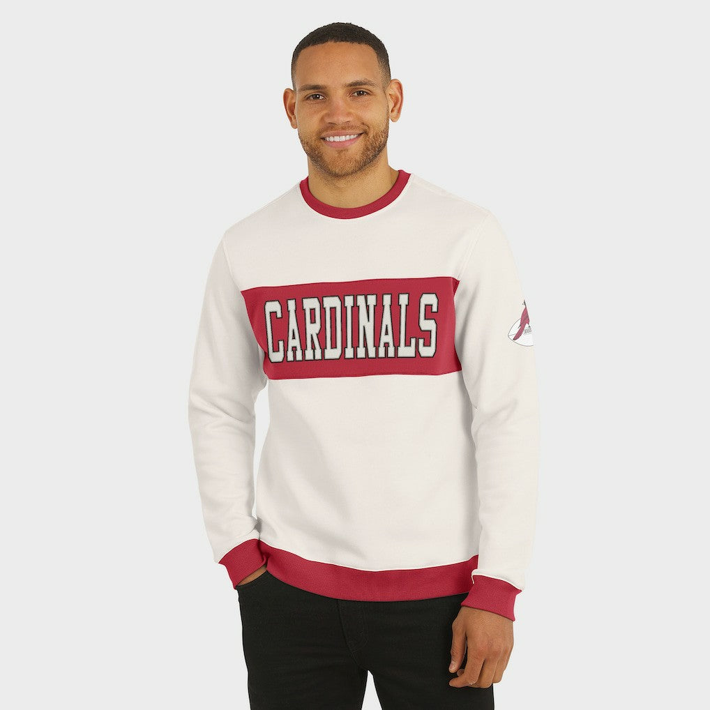 Arizona Cardinals Darius Rucker Collection Colorblock Pullover Sweatshirt - Cream Pullover
